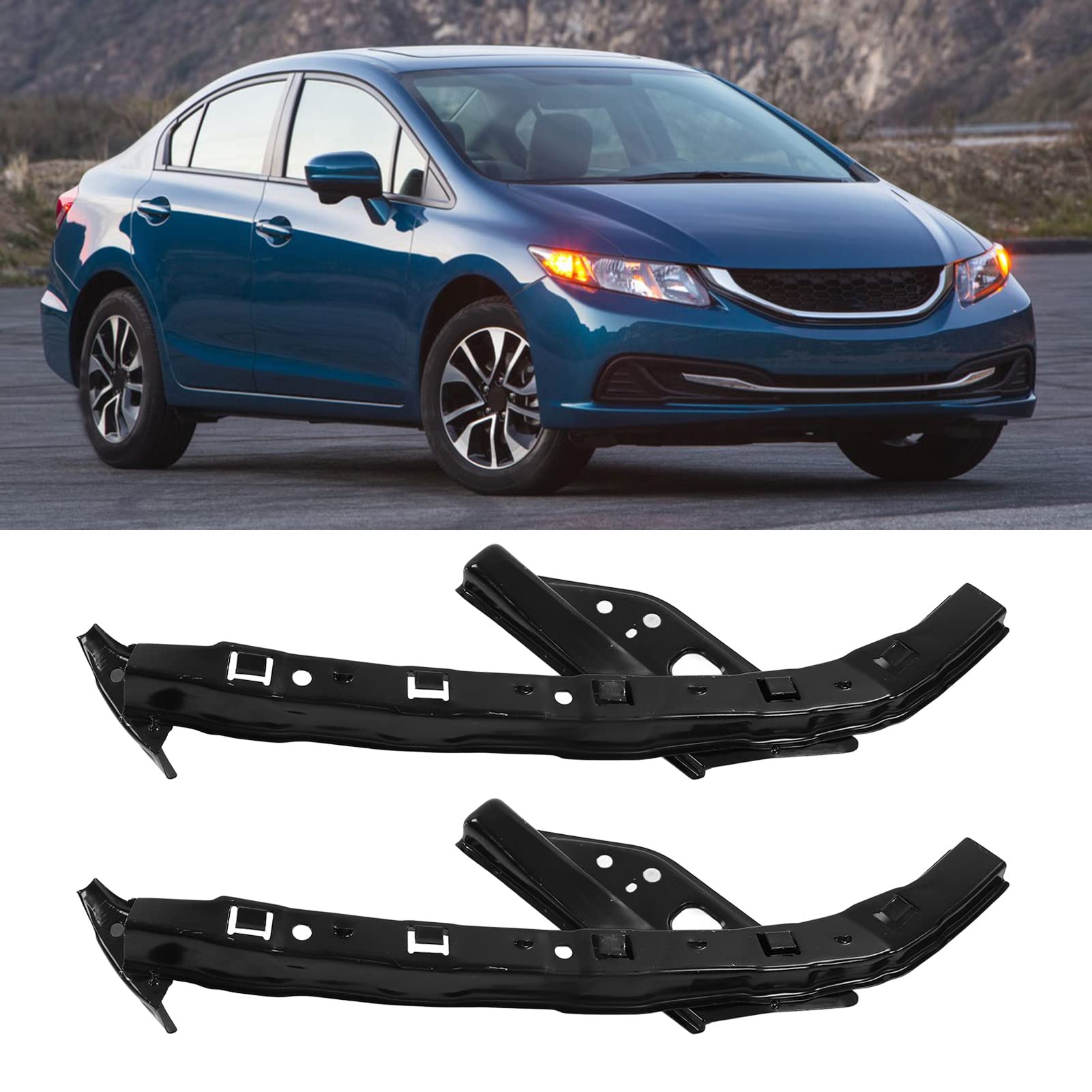 Photo 1 of 2pcs Headlight Lamp Mounting Bracket TR0 A00 71190 Front Bumper Support Replacement for Sedan 2012-2015