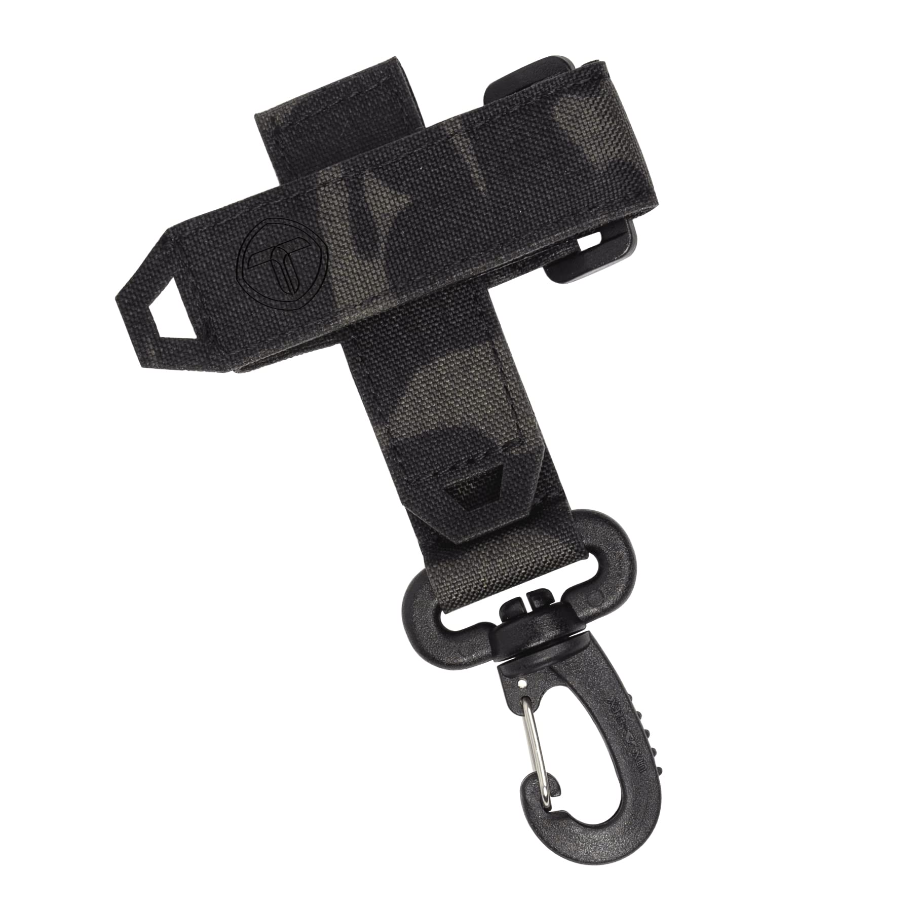 TOPTACPRO Tactical Glove Holder Strap Climbing Rope Keeper Keychain Multi-Purpose Glove Hook 500D Cordura Nylon, Multi-camo Black, Universal