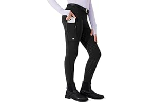 Willit Girls Fleece Horse Riding Pants Equestrian Breeches Kids Winter Riding Tights Thermal Schooling Tights