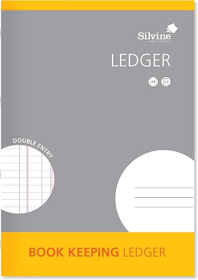 Silvine A4 Book Keeping Ledger 32 Pages Double Entry Ref SJA4L