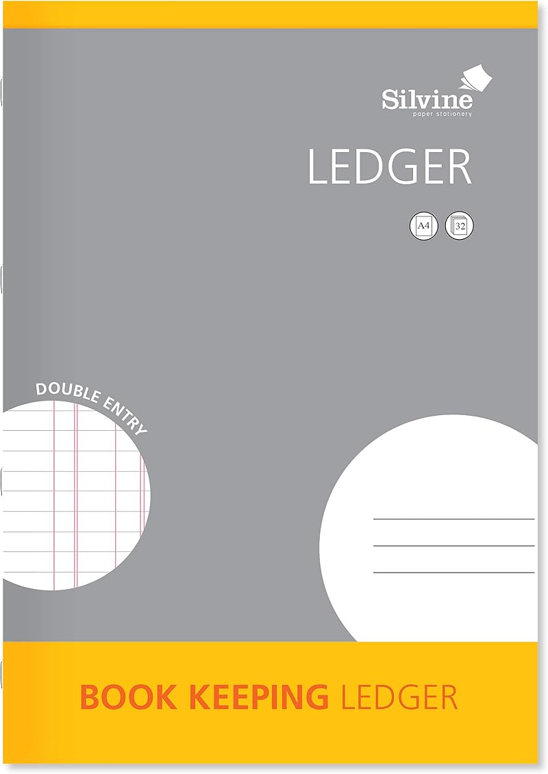 Silvine A4 Book Keeping Ledger 32 Pages Double Entry Ref SJA4L