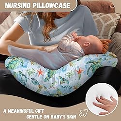 TSVAGA Turtle Nursing Pillow Covers for Baby