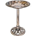 VIVOHOME 28 Inch Height Polyresin Lightweight Antique Outdoor Garden Bird Bath Copper