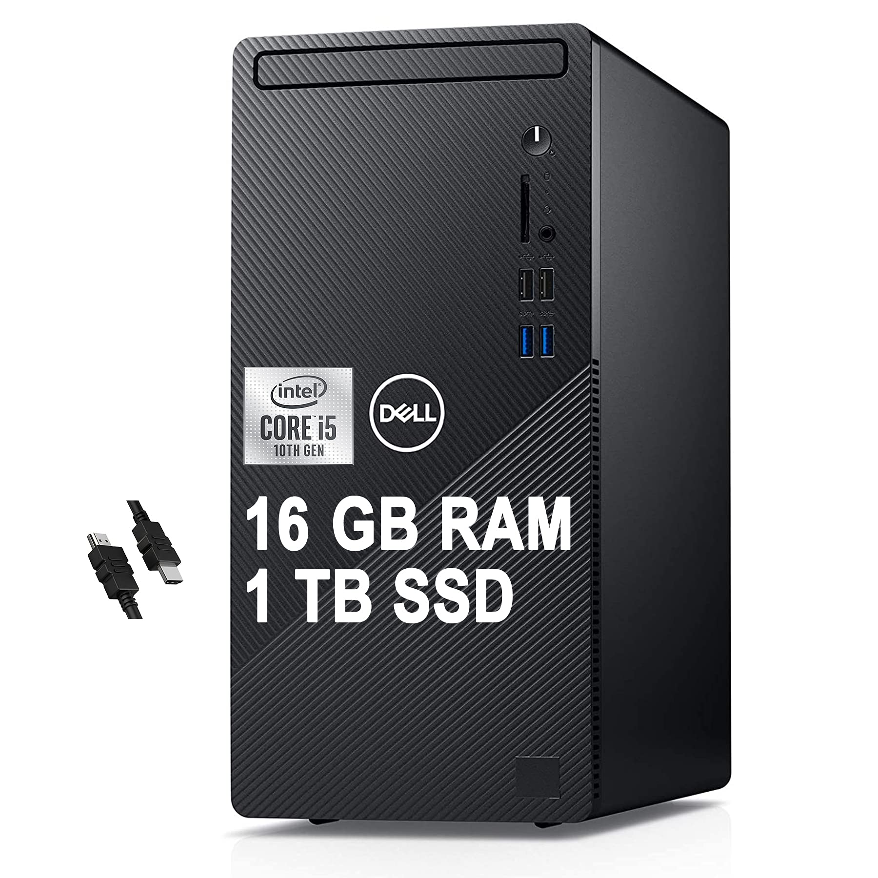 2021 Flagship Dell Inspiron 3000 3880 Desktop Computer 10th Gen Intel Hexa-Core i5-10400 (Beats i7-8
