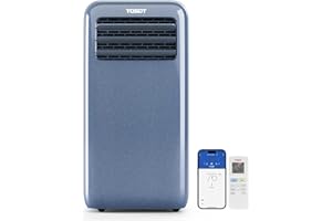 TOSOT 11,500 BTU (8,000 BTU SACC) Portable Air Conditioner WiFi Control, 3-in-1 Portable AC, Dehumidifier, Fan for Large Rooms Up to 400 sq ft, Easy Installation, AOMI Series, Steel Blue