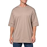 Armani Exchange Men's Cotton Interlock Solid Tee, Driftwood, Large