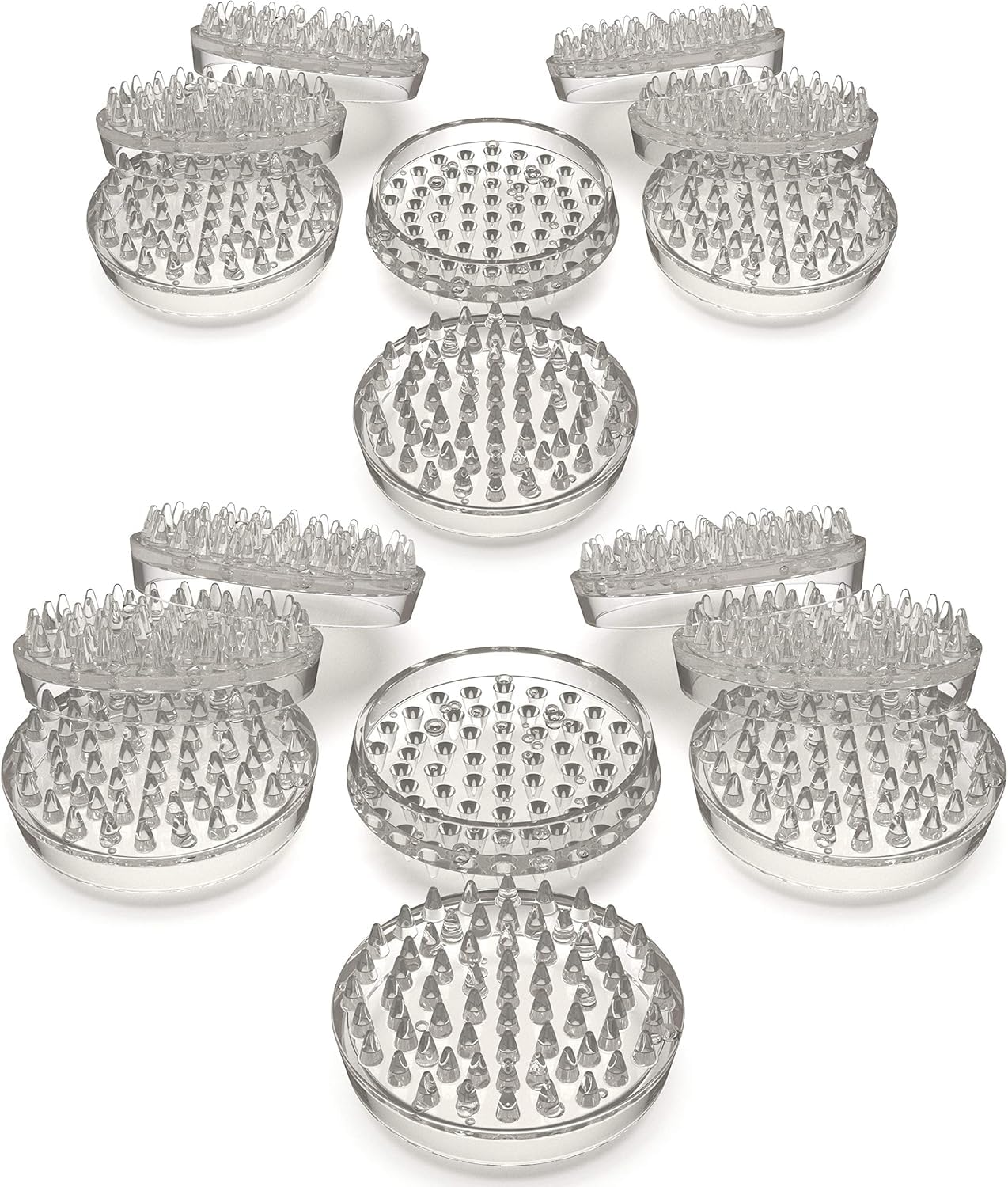 Medipaq Spiked Carpet Protector Cups - 16 Pack Carpet Protectors for Furniture Legs - 5.4 cm Outer Diameter Caster Cups to Protect Carpet from Dents