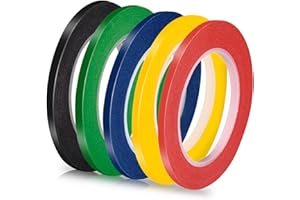 KUUQA 5 Roll 3MM Self Adhesive Whiteboard Chart Tape Self Adhesive Whiteboard Tape Gridding Graphic Tape for Office School