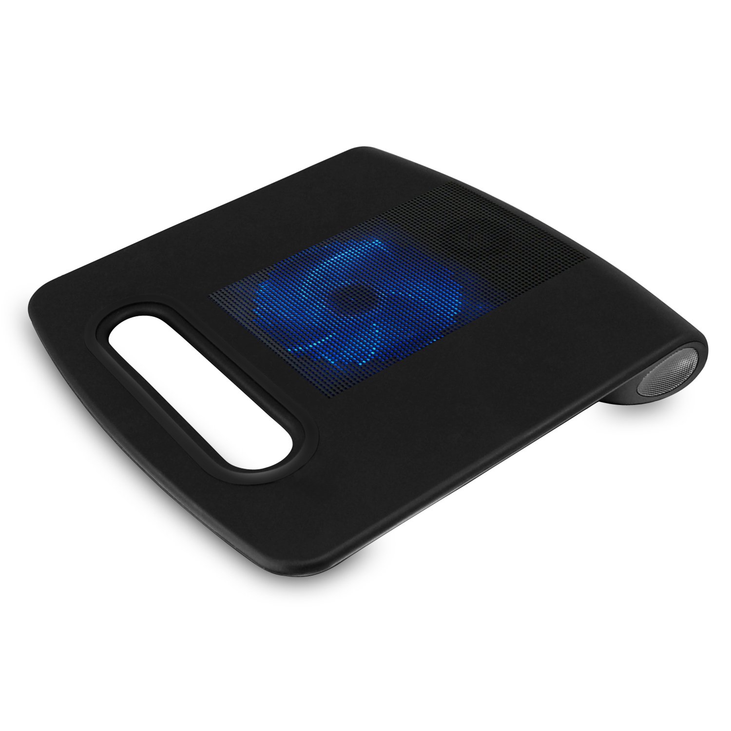 Macally Laptop Stand with USB Powered Computer Speakers and Cooling Fan for Windows PCs, Desktop Com