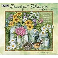 Lang Bountiful Blessings 2026 Wall Calendar – 13.4″ × 12″, 12-Month Calendar with Stapled Binding, Linen-Embossed Art & Inspi