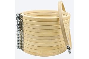 Similane 12 Pieces 6 Inch Embroidery Hoops Bamboo Circle Cross Stitch Hoop Ring for Embroidery and Cross Stitch Decoration