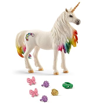 Bayala Schleich 70524 Regenbogeneinhorn Stute + 42146 Schmuckset Einhorn und Pegasus
