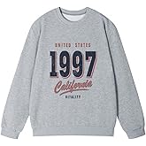 Milumia Women's Y2k Oversized Sweatshirts Number Graphic Long Sleeve Drop Shoulder Pullover Top