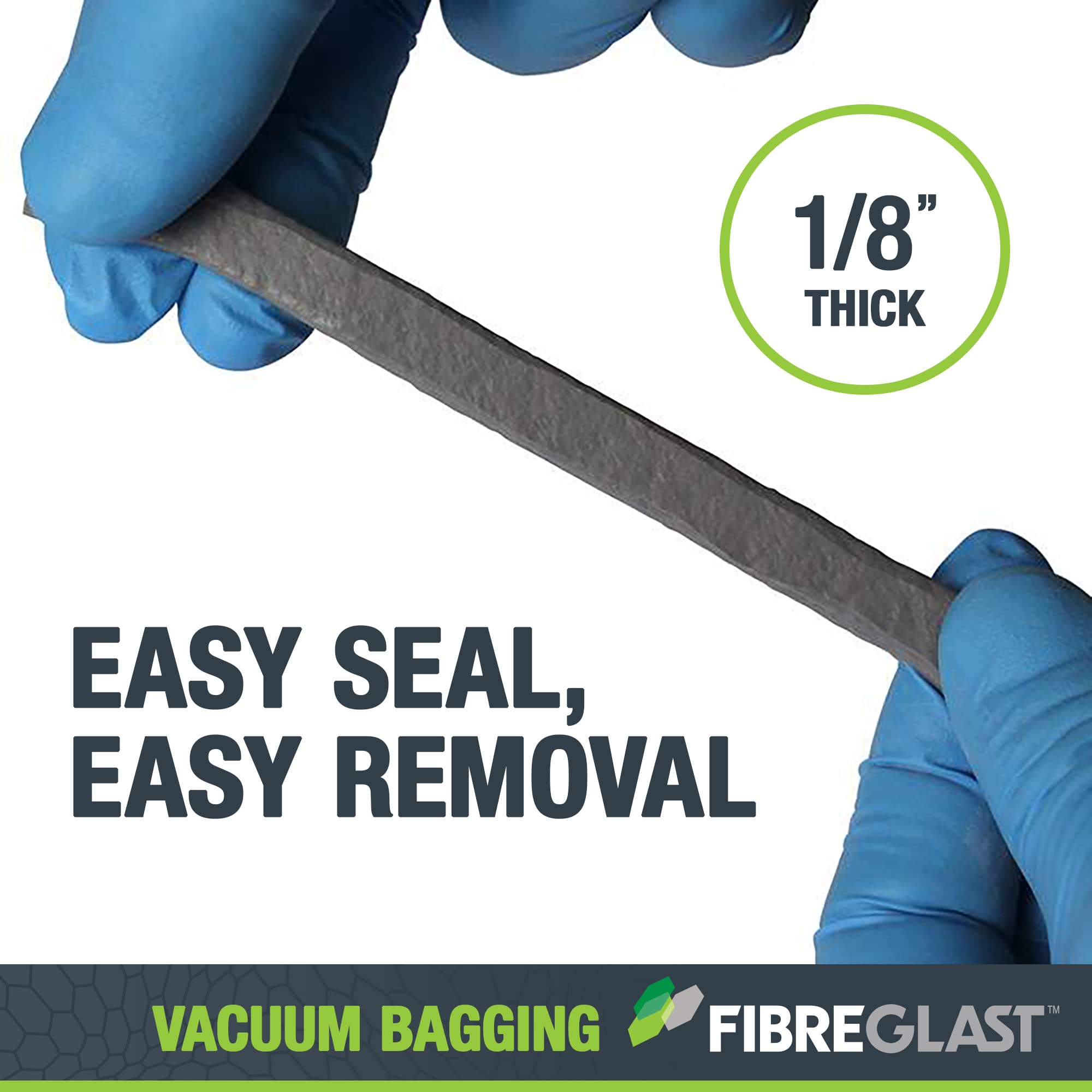 Fibre Glast High-Temp No-Leak Vacuum Seal Tape, Gray, 25ft – Vacuum Bagging Supplies, Vac Purge Kits – Use for Carbon, Fiberglass, Epoxy & Resin Composites – Made in USA