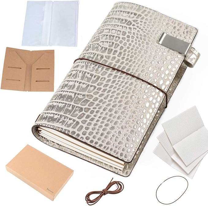 Refillable Durable Leather Notebook Cover with Inner