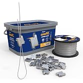 Gripple GRIPZ Adjustable Cable Hanger Combo Pack &ndash; Multi-Purpose Cable Suspension Kit for Ductwork, Cable Basket, Lighting &amp; Signage