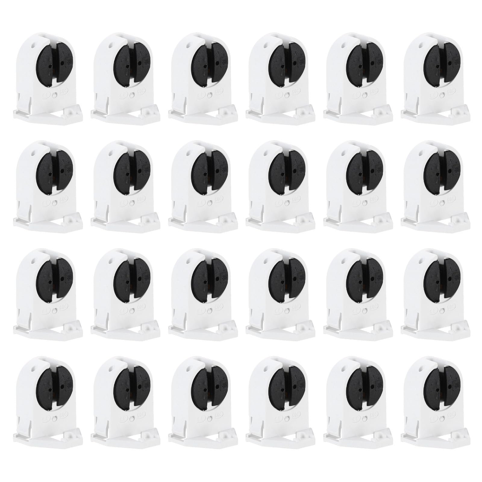 PATIKIL T5 Fluorescent Light Holder, 24 Pack G5 Lamp Base LED Fluorescent Tube Light Socket 500V Non-shunted Turn Type Lamp Holder Replacement, 28x22x20mm