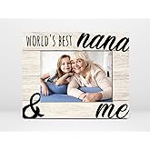 Orchroma Nana Picture Frame, Best Nana Gifts, Nana Mother's Day Birthday Gifts from Grandkids Granddaughter Grandson, World's Best Nana and Me Photo Frame 5x7