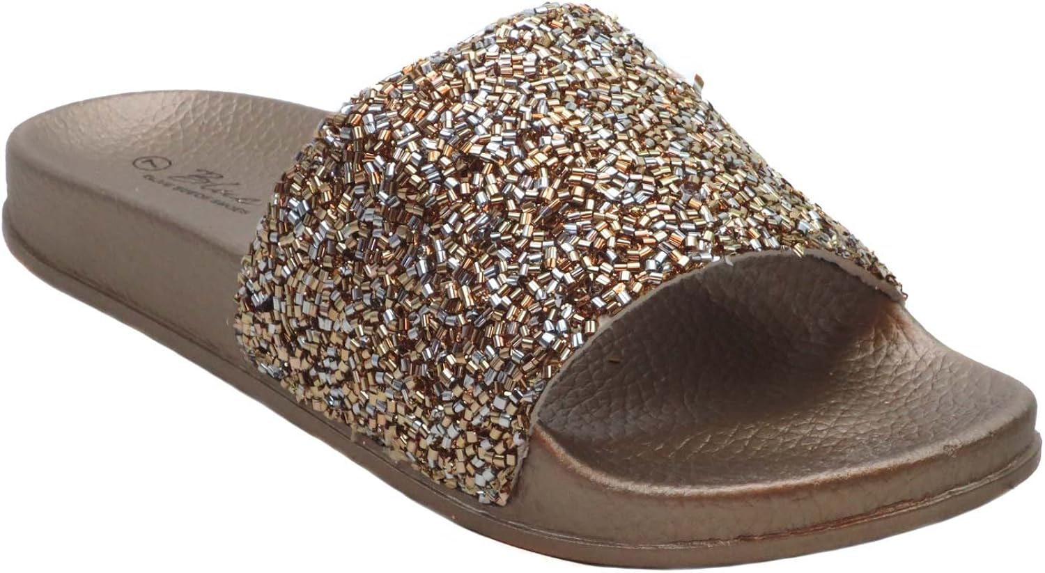 gold bling slides