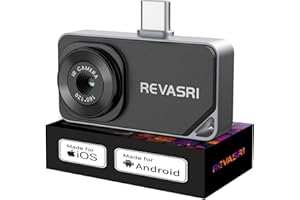 REVASRI Thermal Camera for iPhone and Android, 320×240 Super IR Resolution Thermal Imaging Camera, -4℉ to 842℉ Temp Range, Compatible with USB-C iOS & Android Device