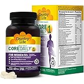 Country Life CORE Daily-1 for Women 50+ Multivitamin - Formulated for Women Over 50, Complete Daily Nutrition with Women's Health Blend, Coenzymated B Vitamins, Probiotics, and Digestive Enzymes