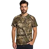 Authentic Realtree and Mossy Oak Camo Crewneck Short Sleeve Cotton Polyester Tee Unisex Adult Hunting Shirt