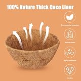 EEEkit 3Pcs 12 Inch Round Hanging Basket Liners Natural Coco Fiber view 5