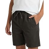 Volcom Boys Twill Chino Shorts Pull-On School Uniform Short Elastic Waist | Durable Stretch Fabric, Lightweight, Elastic Waistband, Flat-Front Silhouette, Versatile for Golf, School or Weekend Wear