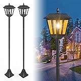 A.bigwhale 2 Pack 67" Solar Lamp Post Lights, 3000K