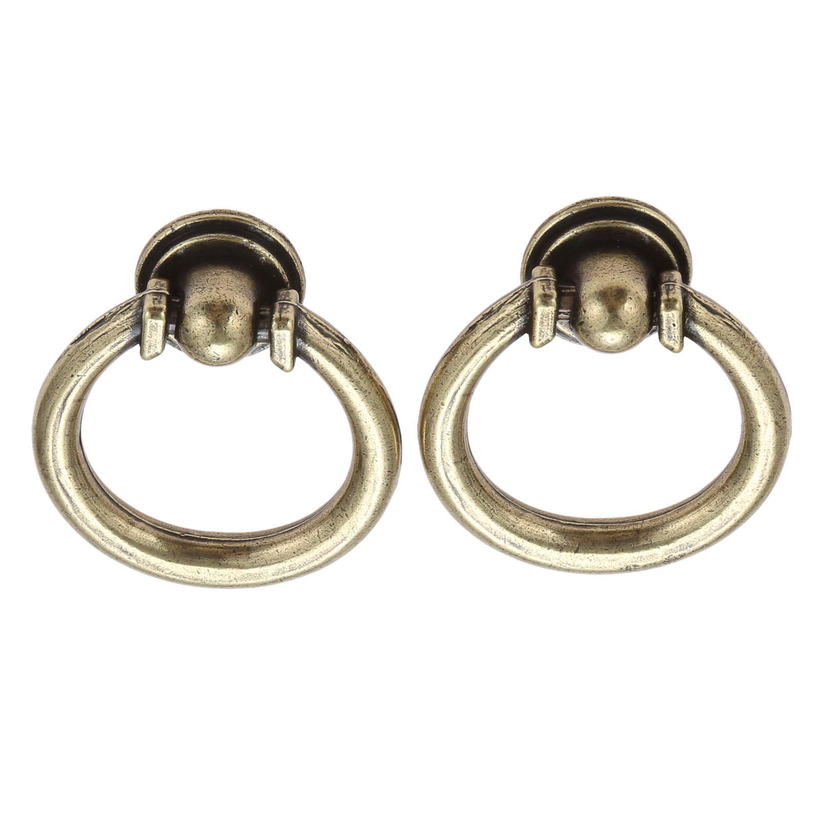 Mgoodoo 10Pcs Vintage Bronze Cabinet Knob Drawer Pull Ring Hardware for Kitchen Cupboard Closet Door Handles 1.57 Inch(40mm)