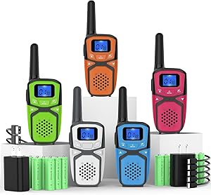 Walkie Talkies Rechargeable for Adults Kids, Portable Two Way Radios with Batteries Charger 22 Channels, Handheld 2 Way Radios for Adults Camping Hiking Cycling Outdoor Indoor Activities