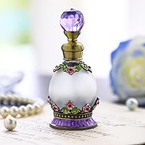 YU FENG 15ml Antique Crystal Glass Perfume Bottle - Small Flower