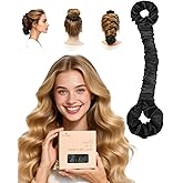 BONNET QUEEN XL Large Heatless Hair Curler for Long Hair, Soft Satin Overnight Heatless Curls Roller with Attached Scrunchie,
