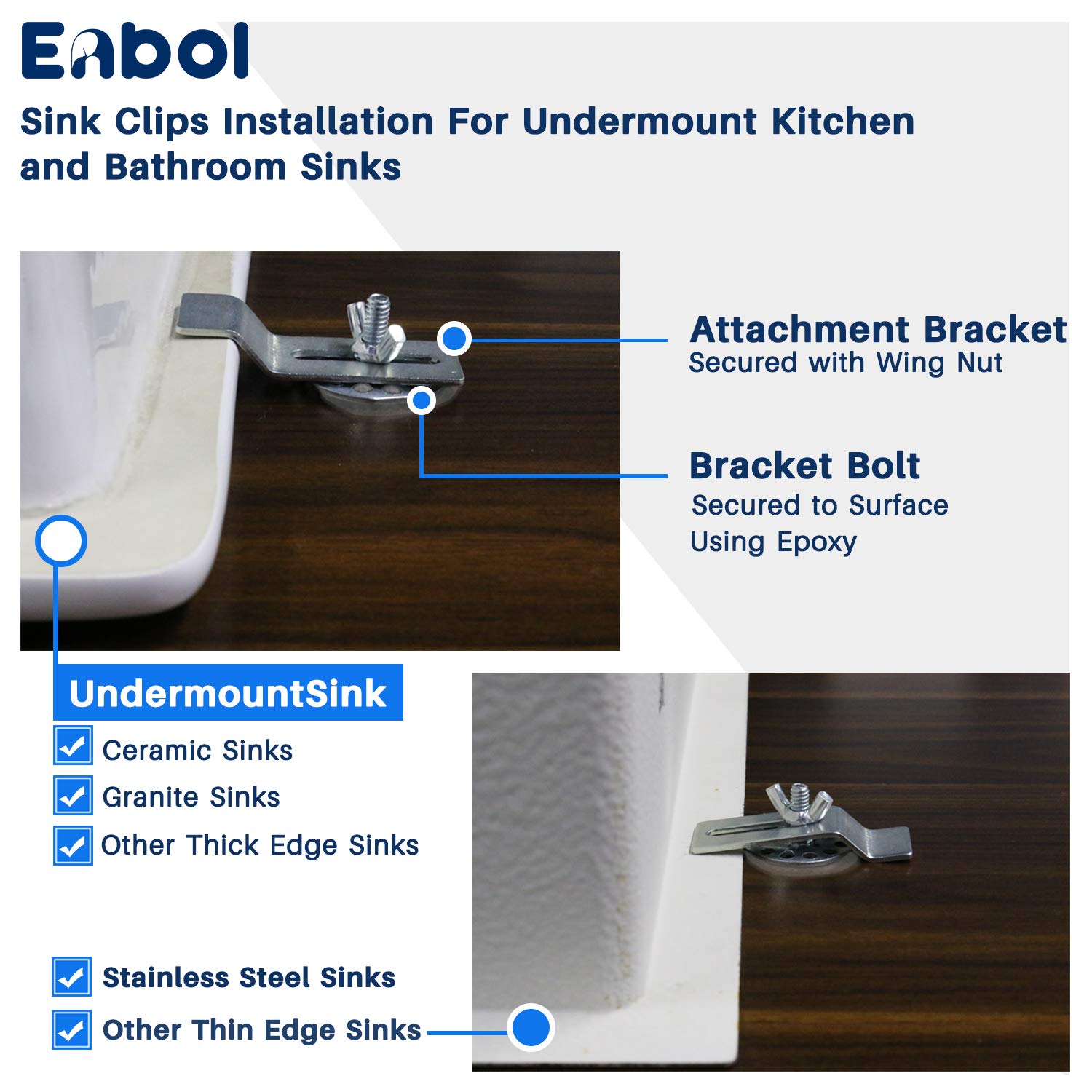 Kitchen Bath Fixtures 10 Pack Kit Enbol Si 001 Kitchen Sink Clips Fasteners For Undermount Kitchen Sink Installation Kitchen Sink Accessories Kitchen Bath Fixtures 10 Pack Kit Enbol Si 001 Kitchen Sink Clips Fasteners For Undermount Kitchen Sink Installation Kitchen Sink Accessories
