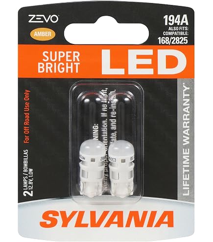 Amazon.com: SYLVANIA 1156 ZEVO LED Amber Automotive Mini Bulb, 2