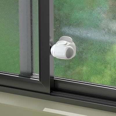 SAFELON 2 Pieces Baby Safety Sliding Window Lock Grey, No Drill Install