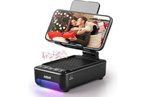 ASEAT Gifts for Men Him, Cell Phone Stand with Bluetooth Speaker&Led Color Changing Light, Unique Gifts for Women Dad Her Husband, Cool Tech Gadget Wireless Speaker, Birthday Gifts for Men, Ideal Gifts