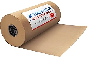 ANF BRANDS (24"" x 1200 ft) - Natural Kraft Paper, 30 Lb. Basis Weight, Brown