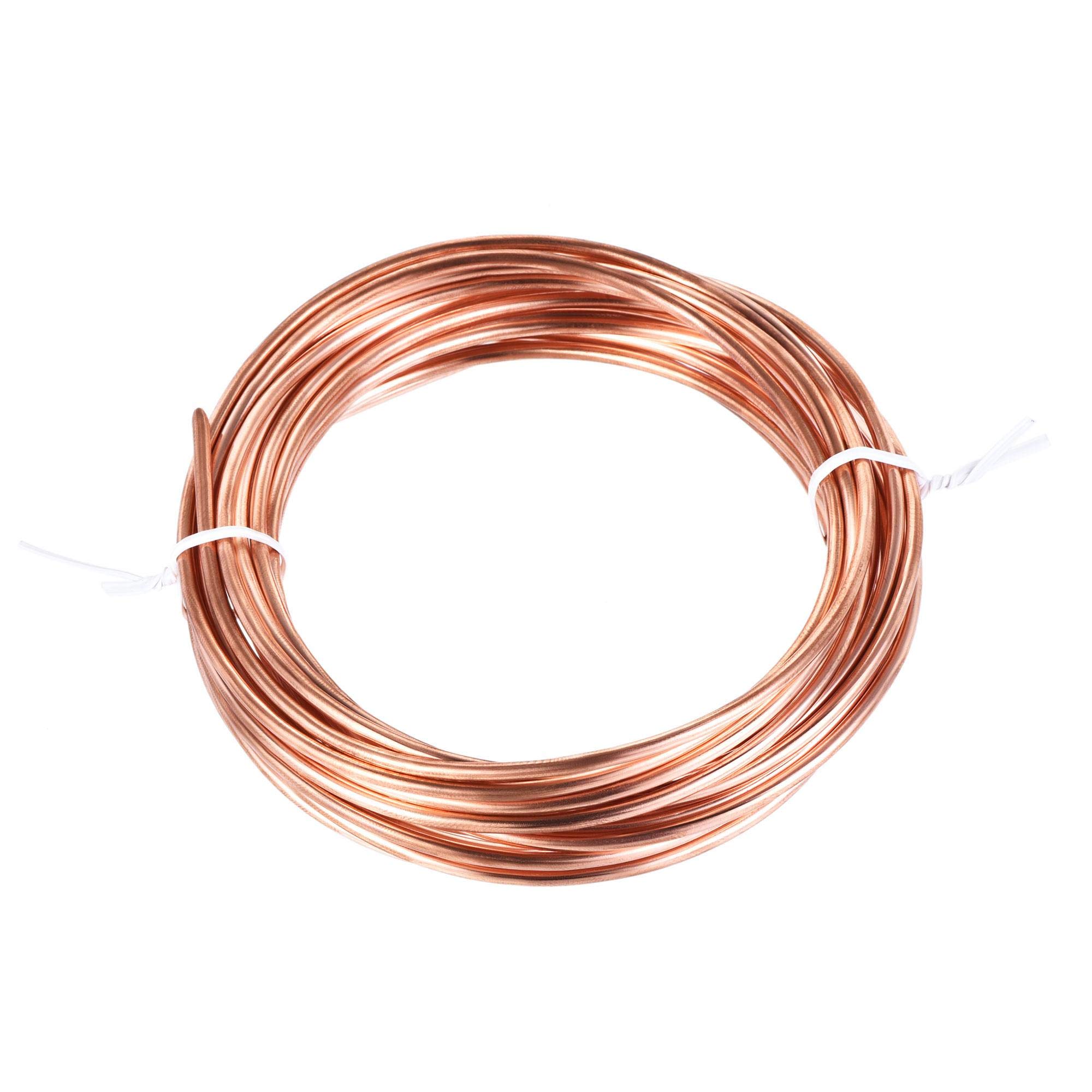 sourcing map Refrigeration Tubing 3mm OD x 2mm ID x 19.5Ft Length Copper Tubing Coil