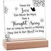 Sympathy Gift Memorial Desk Decorative Sign Acrylic Plaque with Wooden Stand Memorial Gifts for Loss of Loved Mom Dad Brother Sister Friend Husband Wife Bereavement Condolences Grieving Keepsake