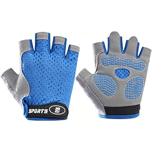 Ten Kids Fingerless Cycling Gloves Non-Slip Bike Gloves for Youth Girls Boys 7-14T,Breathable Gloves for Skating Scooter