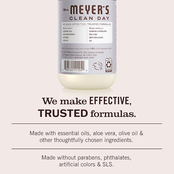 MRS. MEYER’S CLEAN DAY HAND SOAP, LAVENDER SCENT, 12.5 FL OZ BOTTLE – 3 PACK