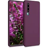 kwmobile Case Compatible with Huawei P30 Case - Soft Slim Protective TPU Silicone Cover - Bordeaux Violet