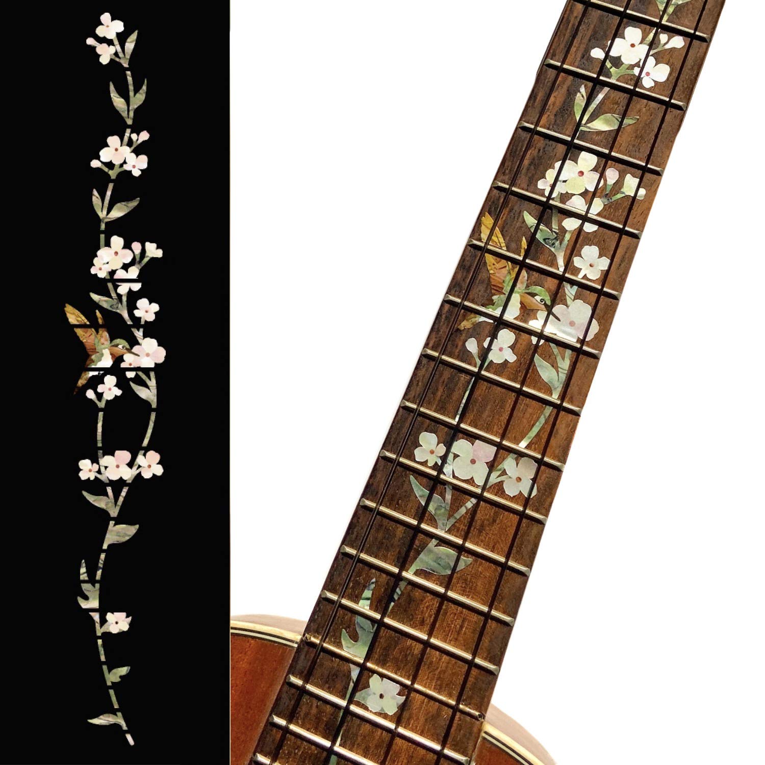 Tree Of Life w/Hummingbird - Fret Markers for Concert Ukuleles