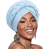 African Women Turban Caps Pre-Tied Twisted Turbans Head Scarf for Women Hair Wraps Cover Beanie Cancer Chemo Headwear