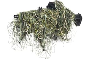GUGULUZA Ghillie Rifle Cover Wrap Camo, w/Elastic Strap for Camouflage Hunting Rifle
