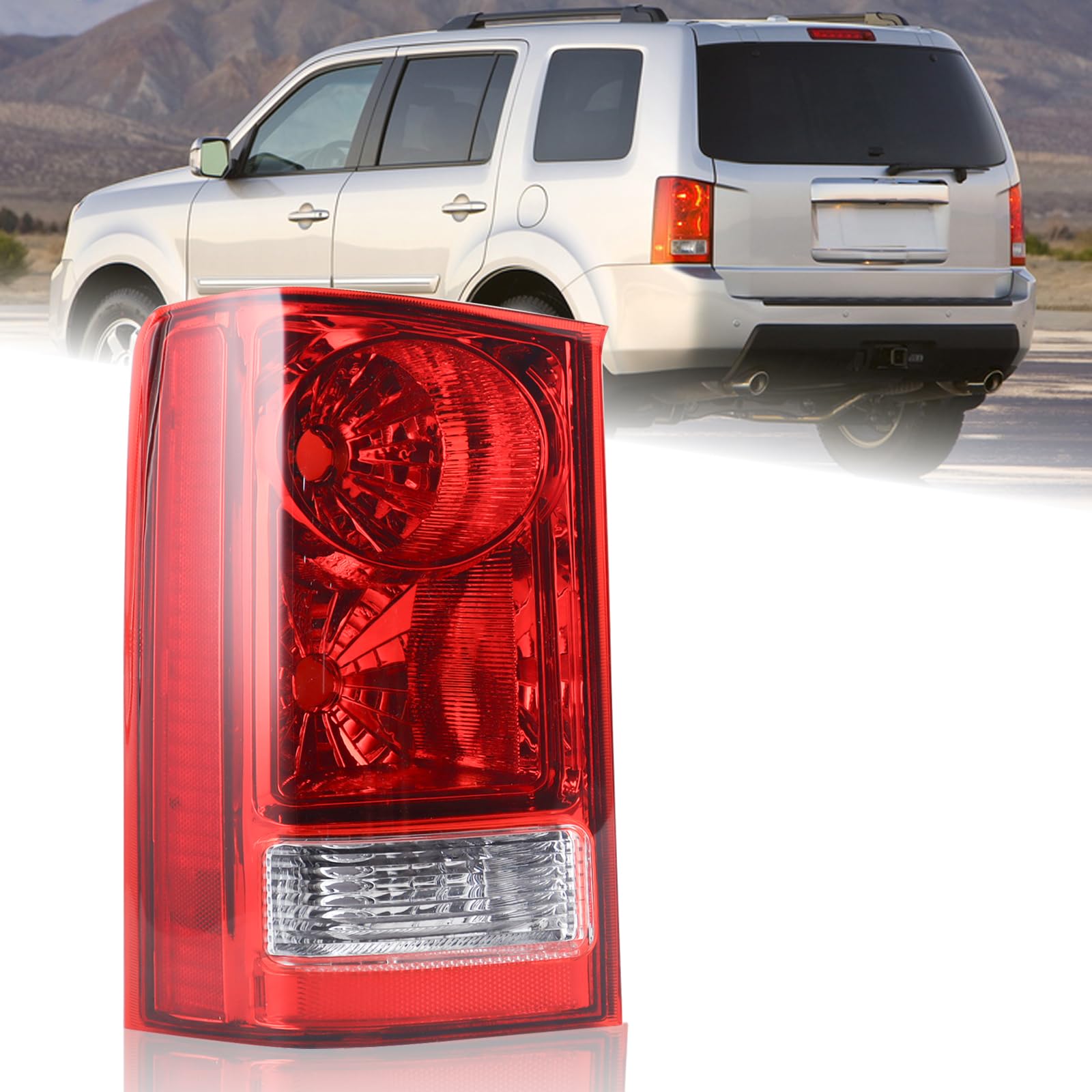 Photo 1 of *** CHECK COMMENTS**   KAMDKI Left Driver Side Tail Light Assembly Fit for 2009-2015 Honda Pilot W/o Bulbs and Wiring Harness Rear Lamp 33550-SZA-A01 HO2800174 33550SZAA01