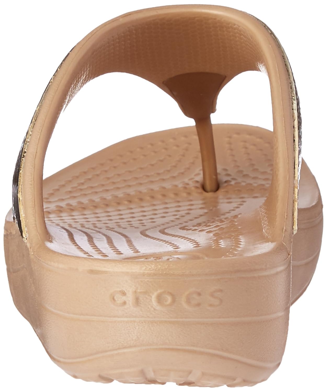 crocs sloane embellished women flip in gold