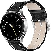 WestEagle Leather Band for Men Compatible with Samsung Galaxy Watch 7/6/5/4/Active 2 40mm 44mm/Watch 6 Classic 43mm 47mm/Watch 5 Pro 45mm/Watch 4 Classic 42mm 46mm, 20mm Wristband Replacement Strap