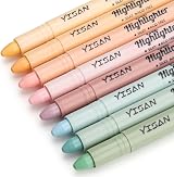 YISAN Bible Highlighter Set 8 Pastel Dry No Bleed Twist Up view 1